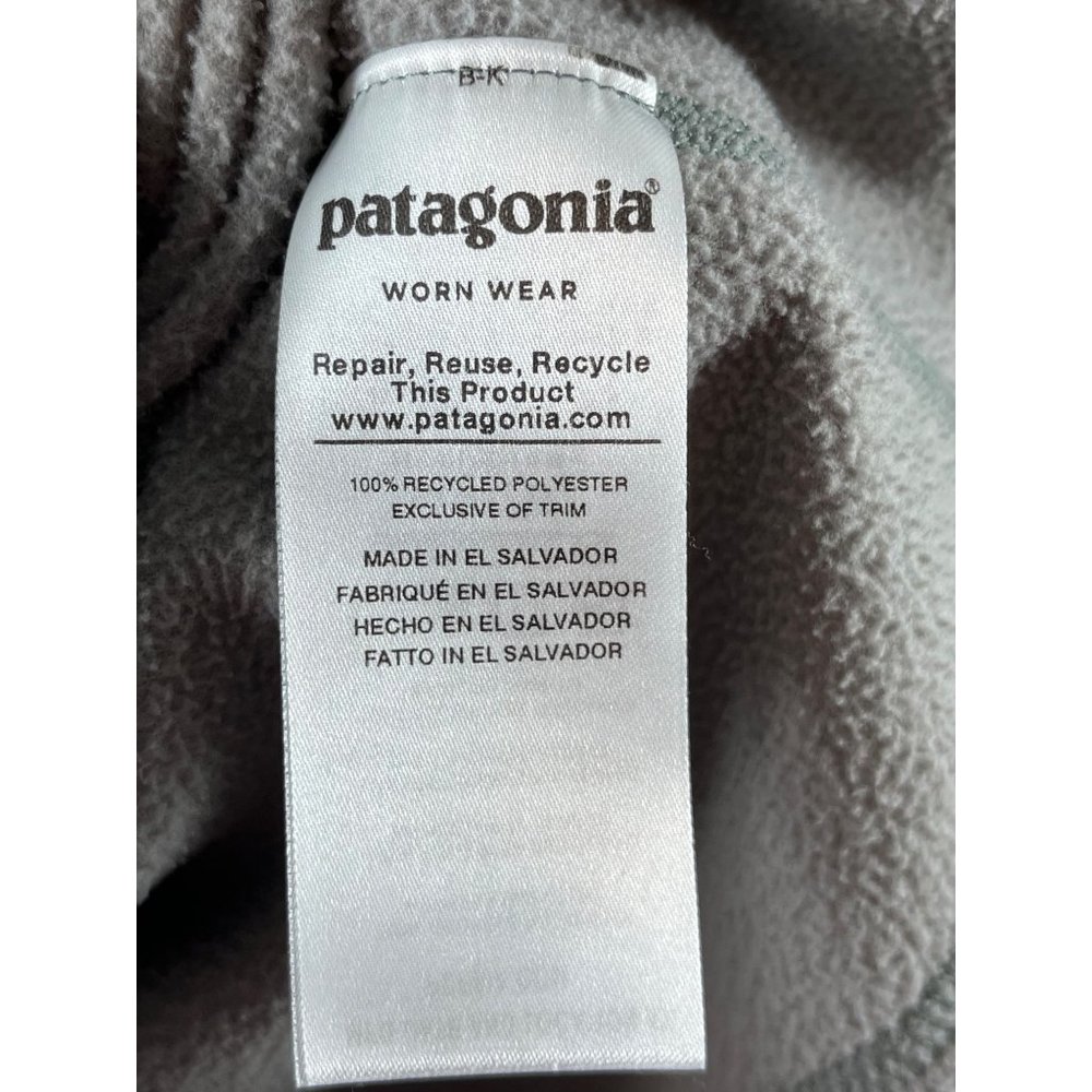 Patagonia Women's 1/4 Zip Micro Fleece Pullover Sweater Size Large Feather Gray - Picture 7 of 8